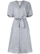 Stephan Schneider Tie Waist Shirt Dress - Blue