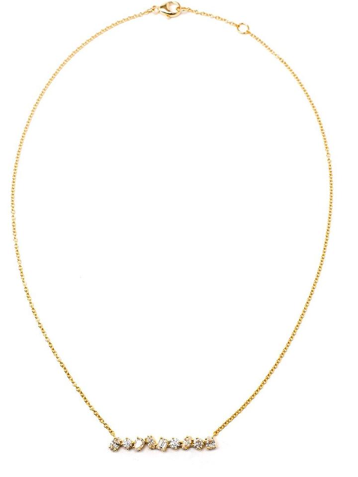 Kimberly Mcdonald 18k Yellow Gold Diamond Bar Necklace