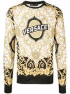 Versace Baroque Print Sweatshirt - Yellow
