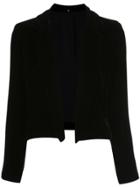 Peter Cohen Velvet Cropped Blazer - Black