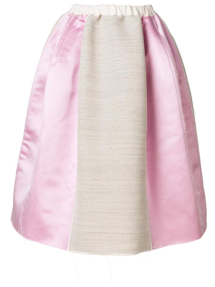 Marni Drill Panelled Skirt - Nude & Neutrals