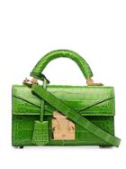 Stalvey Crocodile-effect Top Handle - Green