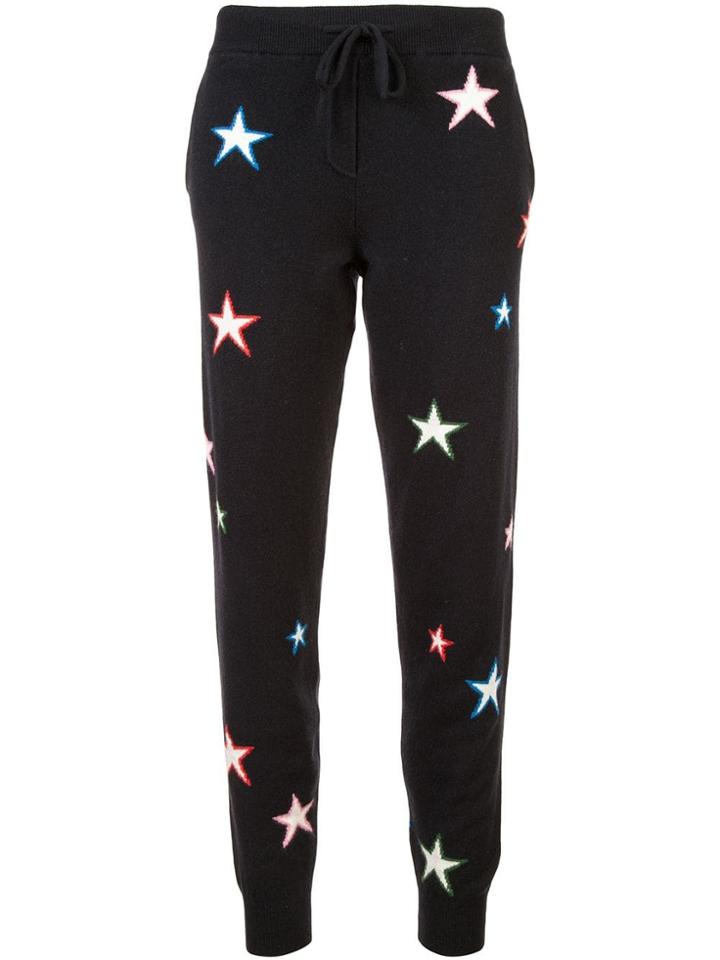 Chinti & Parker Star Knit Track Pants - Black