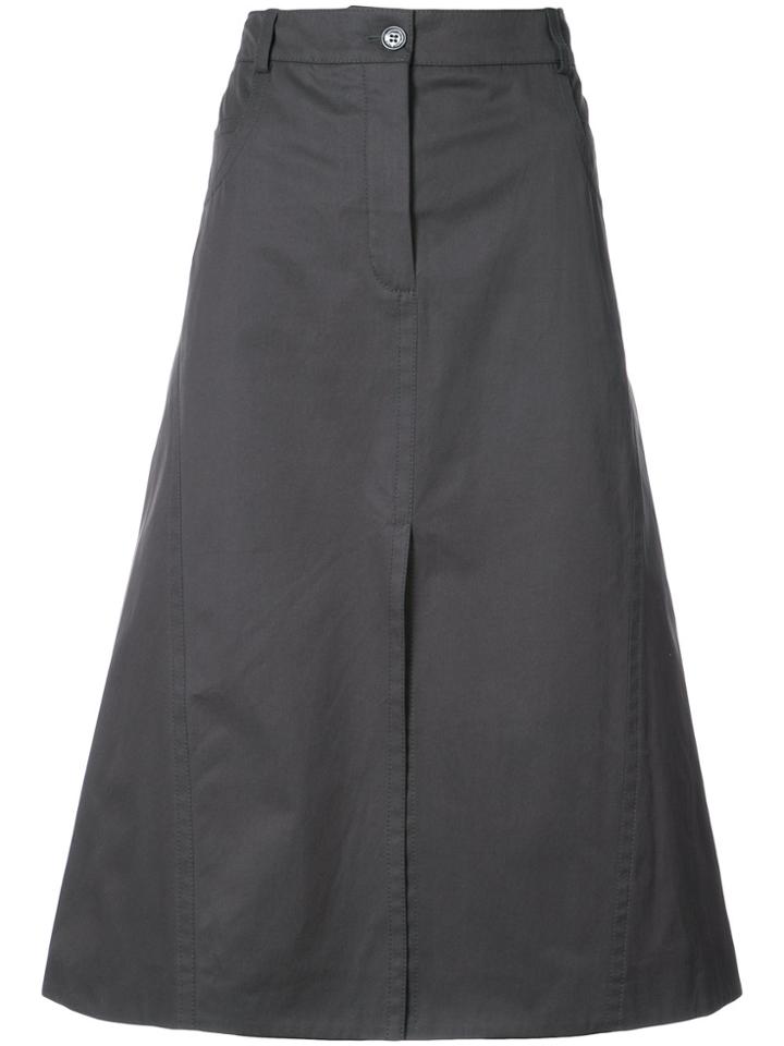 Nina Ricci Midi A-line Skirt - Grey