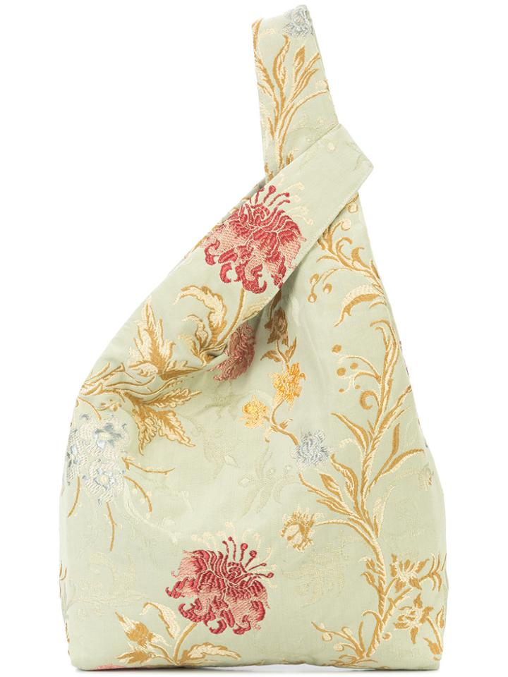 Hayward Jacquard Shopper Tote - Green