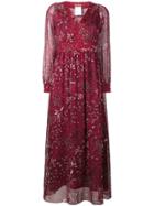 Max Mara Studio Long Floral Print Dress - Red