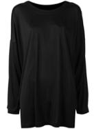 Mm6 Maison Margiela Drop Shoulder Top, Women's, Size: Medium, Black, Polyester/viscose/acetate/silk