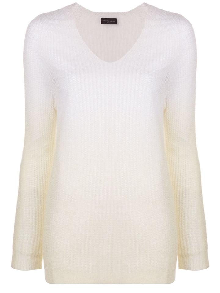 Roberto Collina Gradient Effect Jumper - White