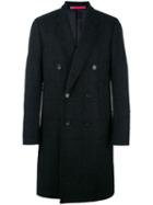 Ps By Paul Smith Double Breasted Coat, Men's, Size: Xl, Black, Polyester/viscose/wool/alpaca