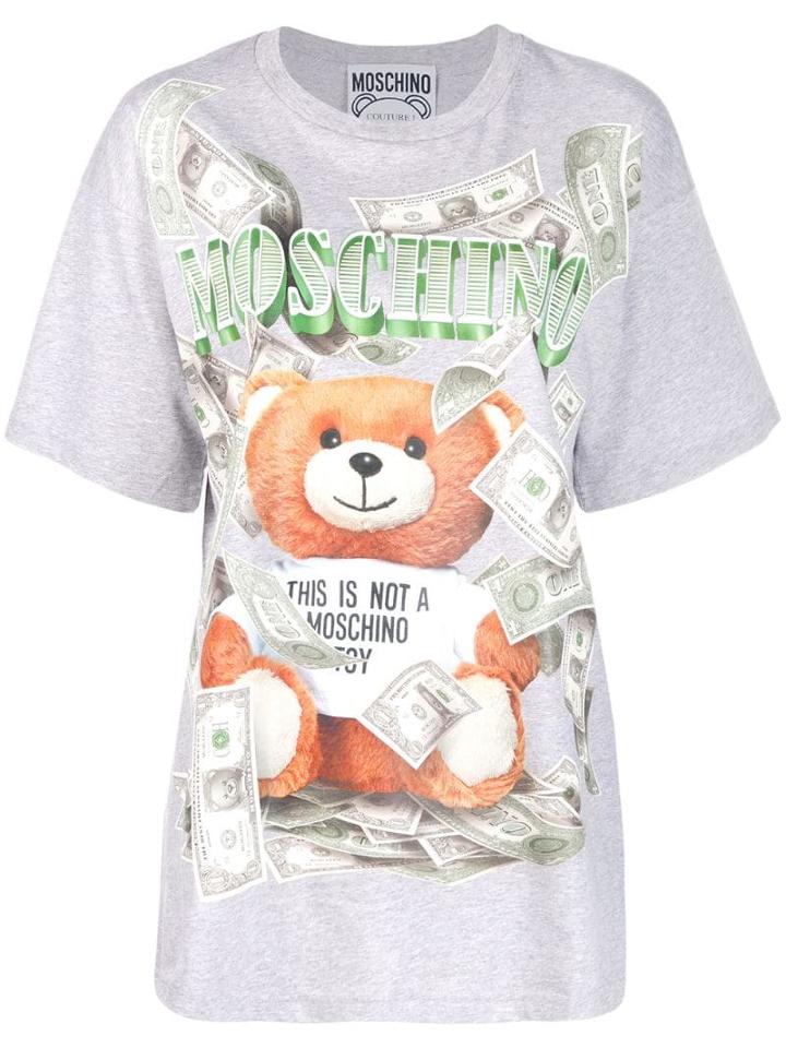 Moschino Rich Teddy Print T-shirt - Grey