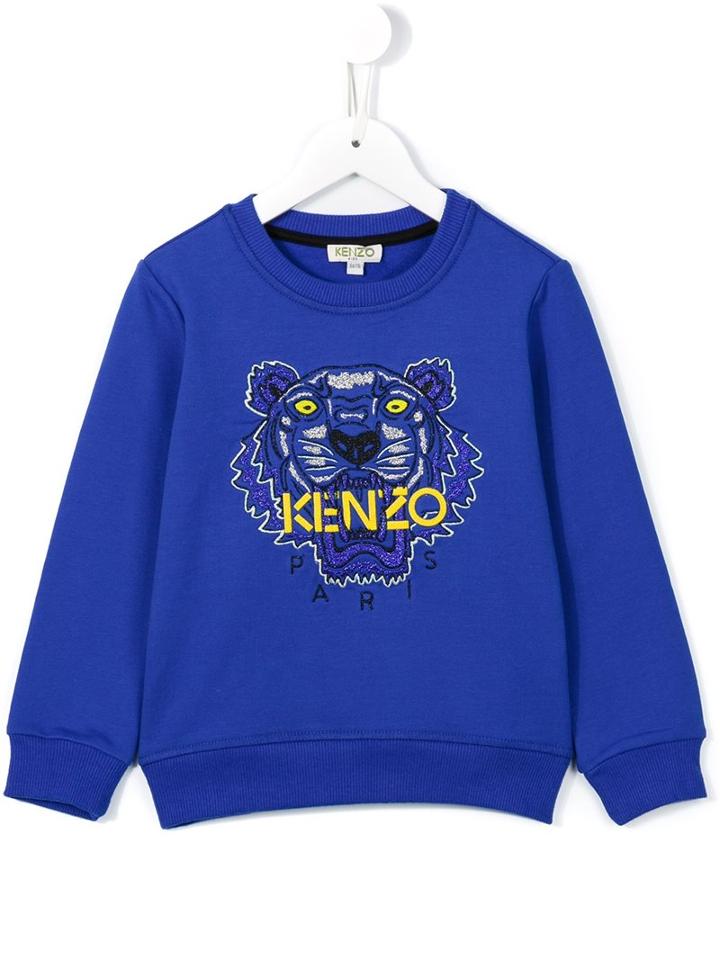 Kenzo Kids 'tiger' Sweatshirt, Boy's, Size: 6 Yrs, Blue