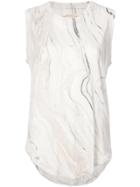 Raquel Allegra Printed Sleeveless T-shirt - Nude & Neutrals