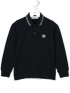 Stone Island Kids Longsleeved Polo Shirt, Boy's, Size: 10 Yrs, Blue