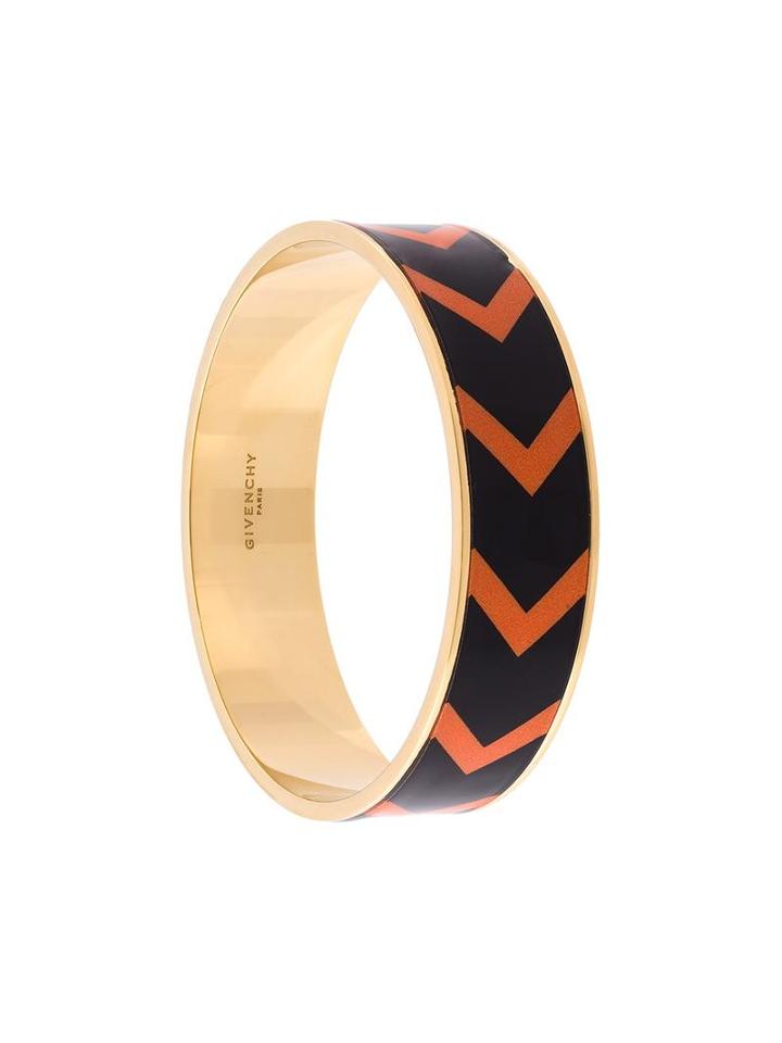 Givenchy Chevron Pattern Bracelet, Women's, Size: Medium, Metallic