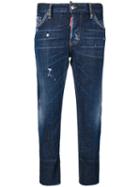 Dsquared2 - Cropped Boyfriend Jeans - Women - Cotton/spandex/elastane - 46, Blue, Cotton/spandex/elastane