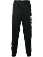 Ea7 Emporio Armani Contrast Logo Tracksuit Bottoms - Black