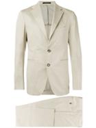 Tagliatore - Welt Pockets Two-piece Suit - Men - Cotton/spandex/elastane/cupro - 50, Nude/neutrals, Cotton/spandex/elastane/cupro