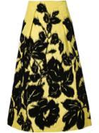 Carolina Herrera Floral Print A-line Skirt