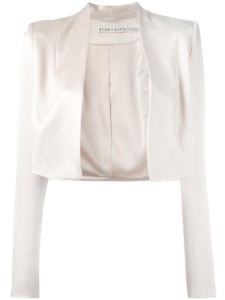 Alice+olivia Cropped Jacket - Nude & Neutrals