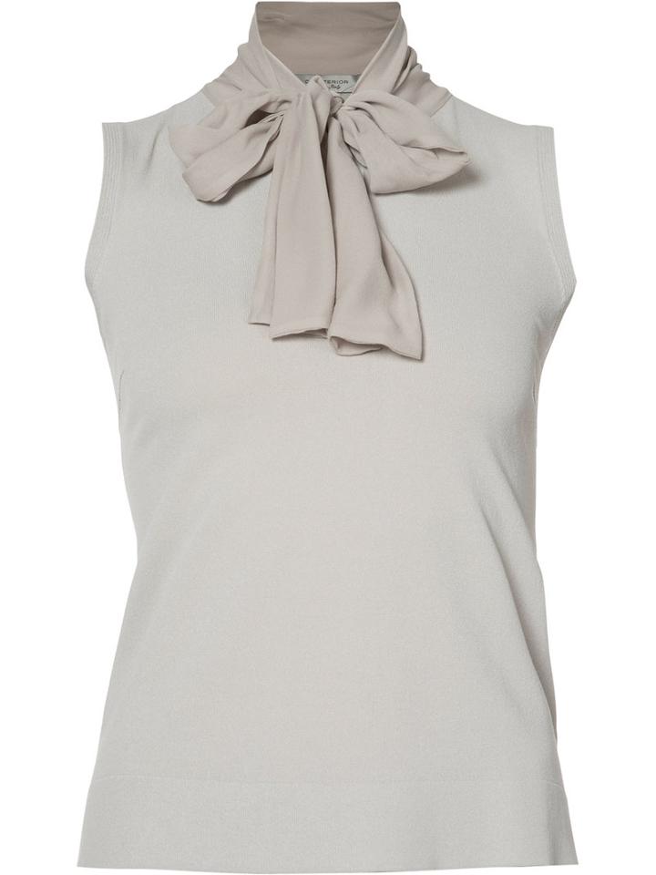 D.exterior - Pussy Bow Blouse - Women - Silk/polyamide/viscose - Xs, Grey, Silk/polyamide/viscose