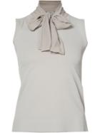 D.exterior - Pussy Bow Blouse - Women - Silk/polyamide/viscose - Xs, Grey, Silk/polyamide/viscose