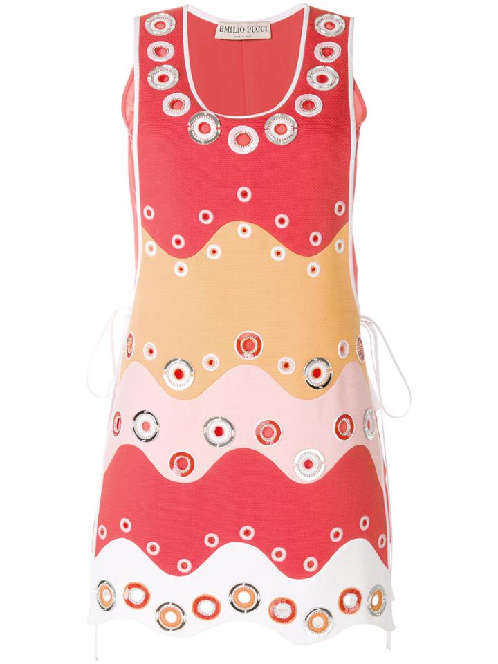 Emilio Pucci Embellished Colour-block Mini Dress - Multicolour