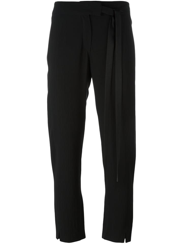 Ann Demeulemeester Cropped Trousers, Women's, Size: 36, Black, Cotton/rayon/virgin Wool