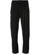 Ann Demeulemeester Cropped Trousers, Women's, Size: 36, Black, Cotton/rayon/virgin Wool