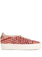 Agl Woven Contrast Sneakers - Red