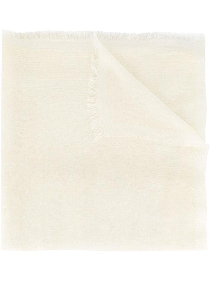 Fabiana Filippi Frayed Edges Scarf - Yellow