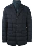 Herno Single Breasted Jacket, Men's, Size: 52, Blue, Polyurethane/polyamide/feather