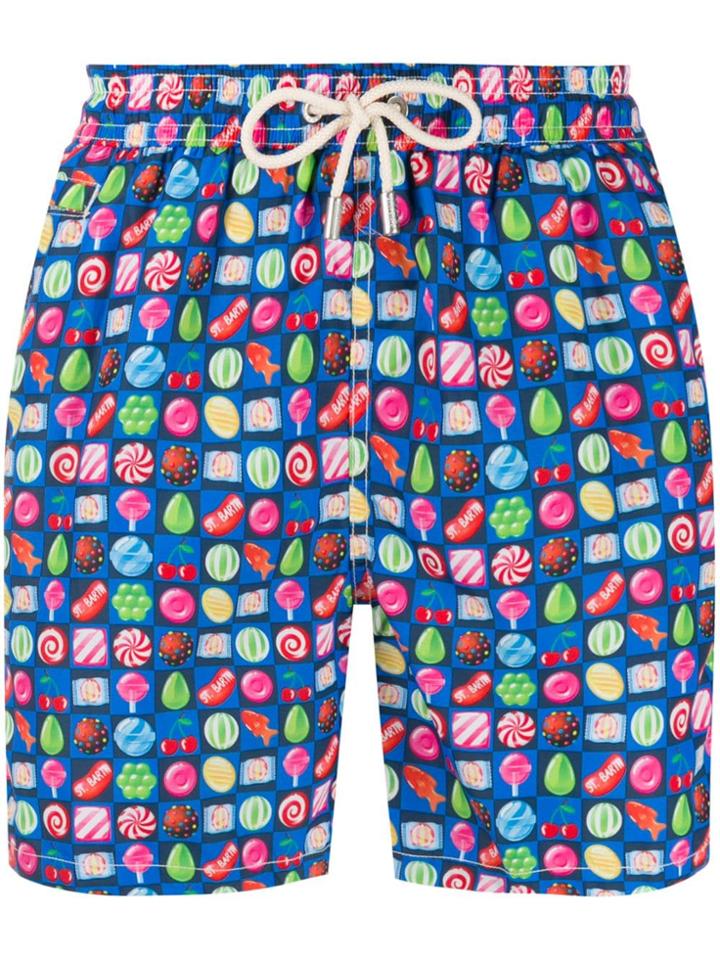 Mc2 Saint Barth Candy Print Swim Shorts - Blue
