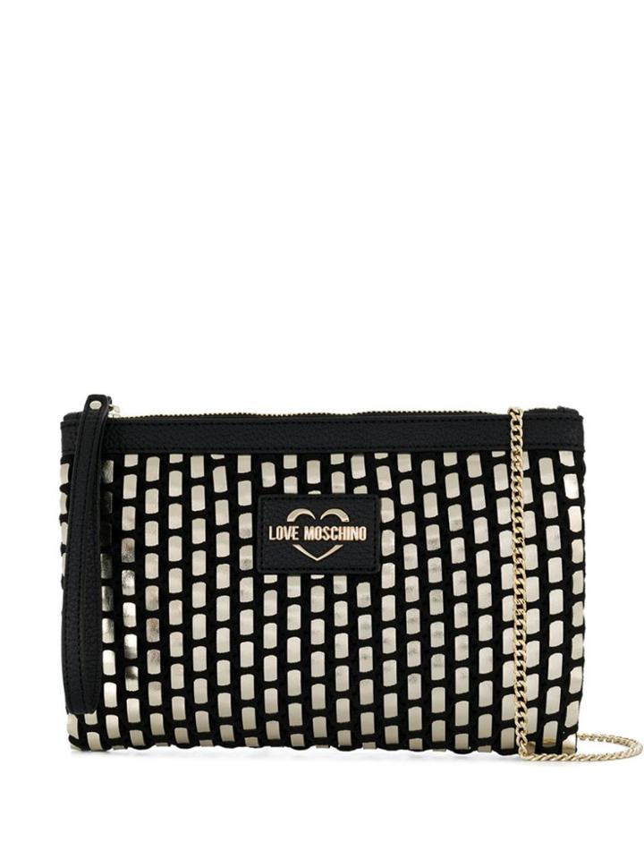 Love Moschino Geometric Pattern Clutch Bag - Gold
