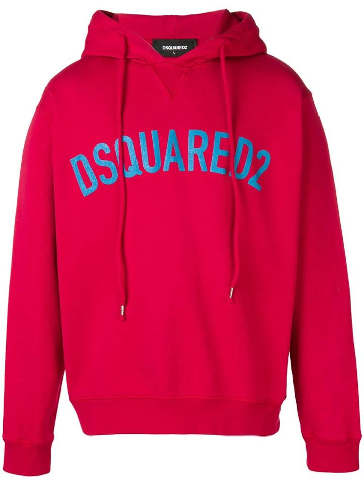 Dsquared2 Logo Print Hoodie - Pink