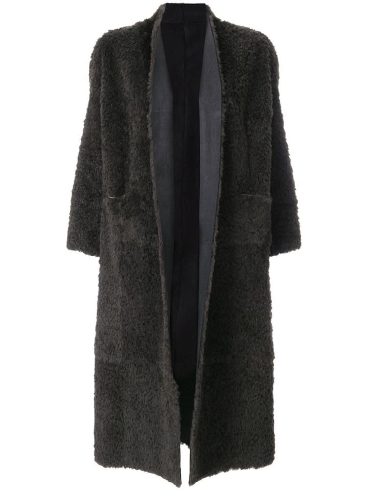 Salvatore Santoro Oversized Cropped Sleeved Coat - Brown