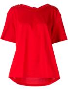 Le Ciel Bleu Drape Back T-shirt - Red