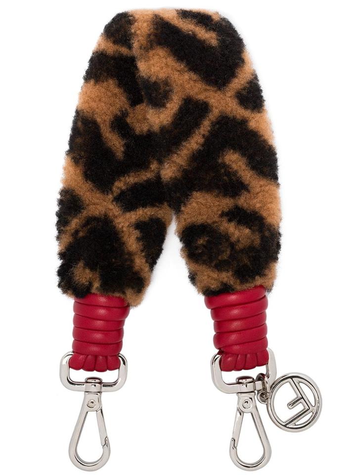 Fendi Brown Mini Strap You Shearing Bag Strap