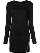 Rta Fitted Zip Around Dress, Women's, Size: 6, Black, Modal/polyester/spandex/elastane