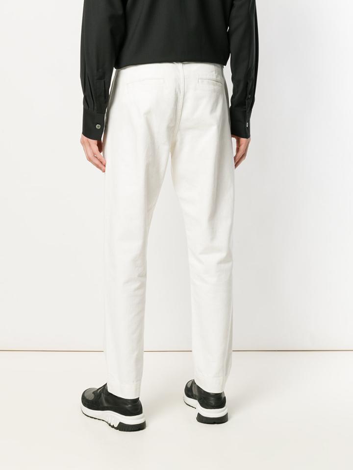 Études Archives Straight Leg Trousers - White