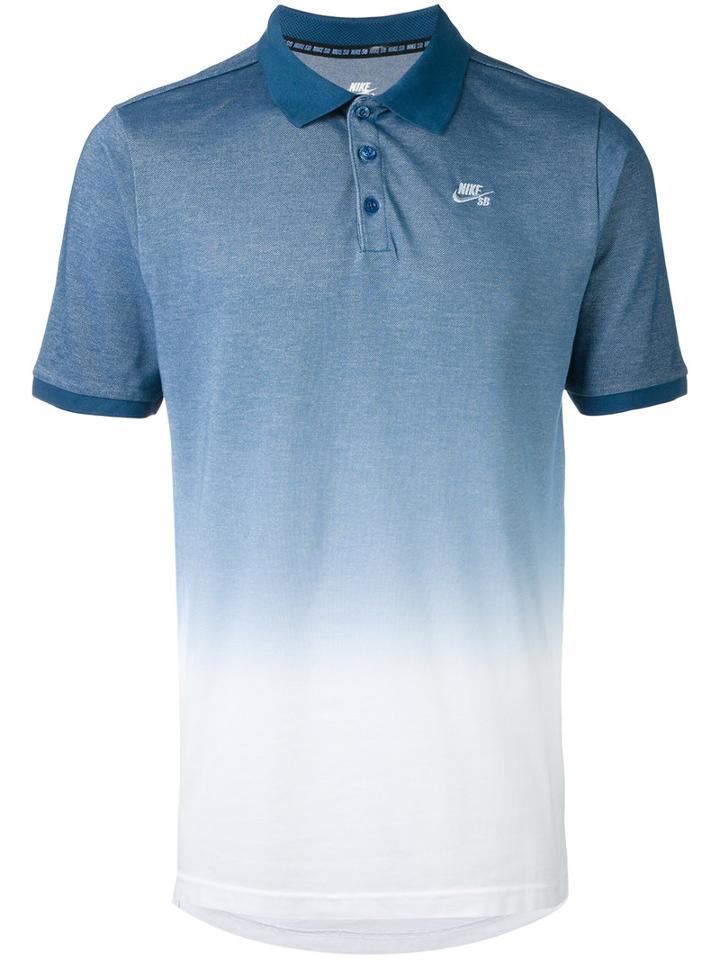Nike - Ombré Polo Shirt - Men - Cotton/polyester - L, Blue, Cotton/polyester