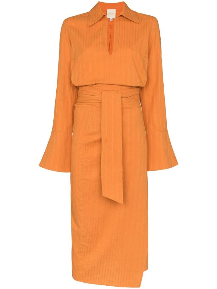 Usisi Margherita Wrap Midi Dress - Orange