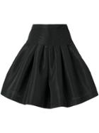 Red Valentino Faille Pleated Skirt - Black