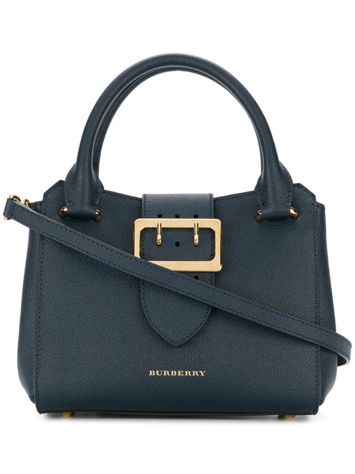 Burberry The Small Buckle Tote Bag - Blue