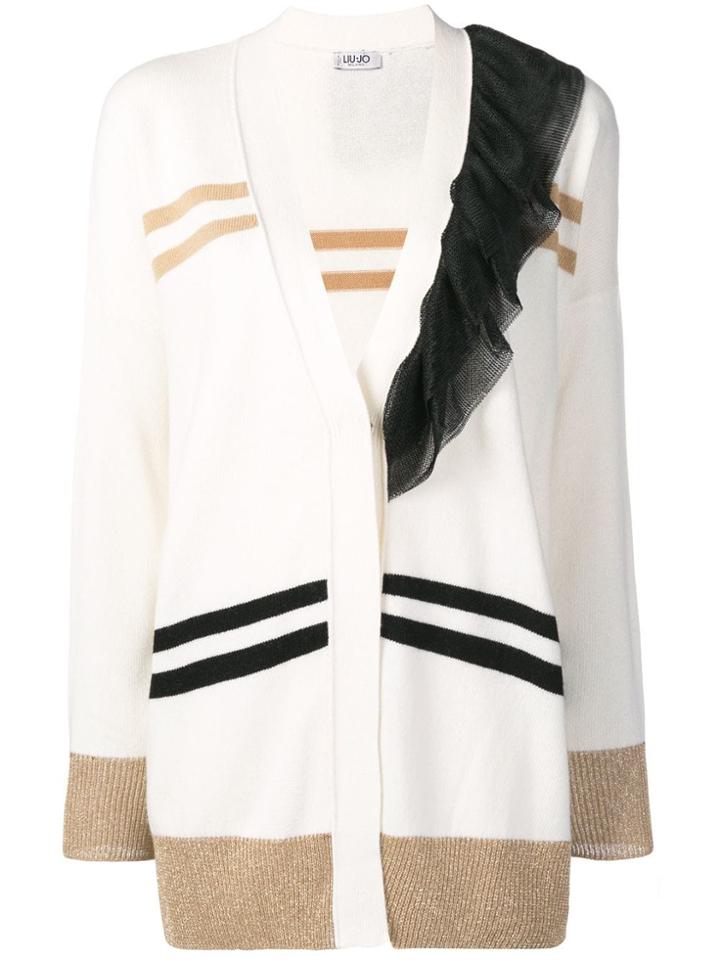 Liu Jo Deep V-neck Cardigan - White