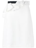 Giambattista Valli Ruffled Straight Skirt - White