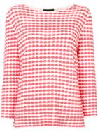Emporio Armani Geometric-print Sweater - Pink & Purple