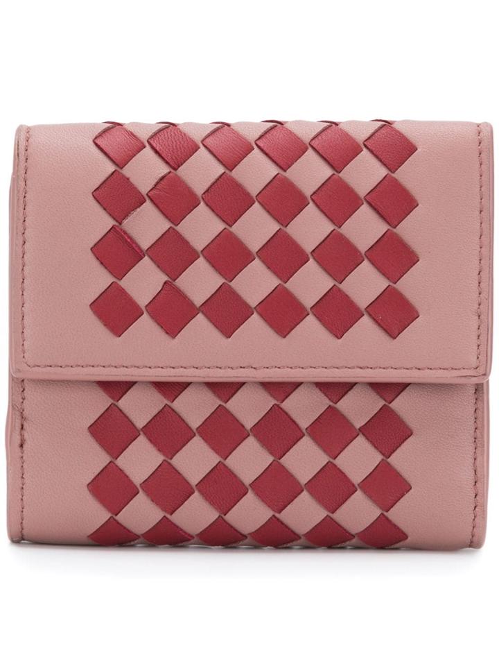 Bottega Veneta Woven Detail Wallet - Pink