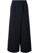 Enföld Wrapped Palazzo Trousers, Women's, Size: 36, Black, Polyester/polyurethane/rayon
