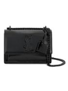 Saint Laurent - Small Sunset Monogram Bag - Women - Patent Leather/brass - One Size, Black, Patent Leather/brass