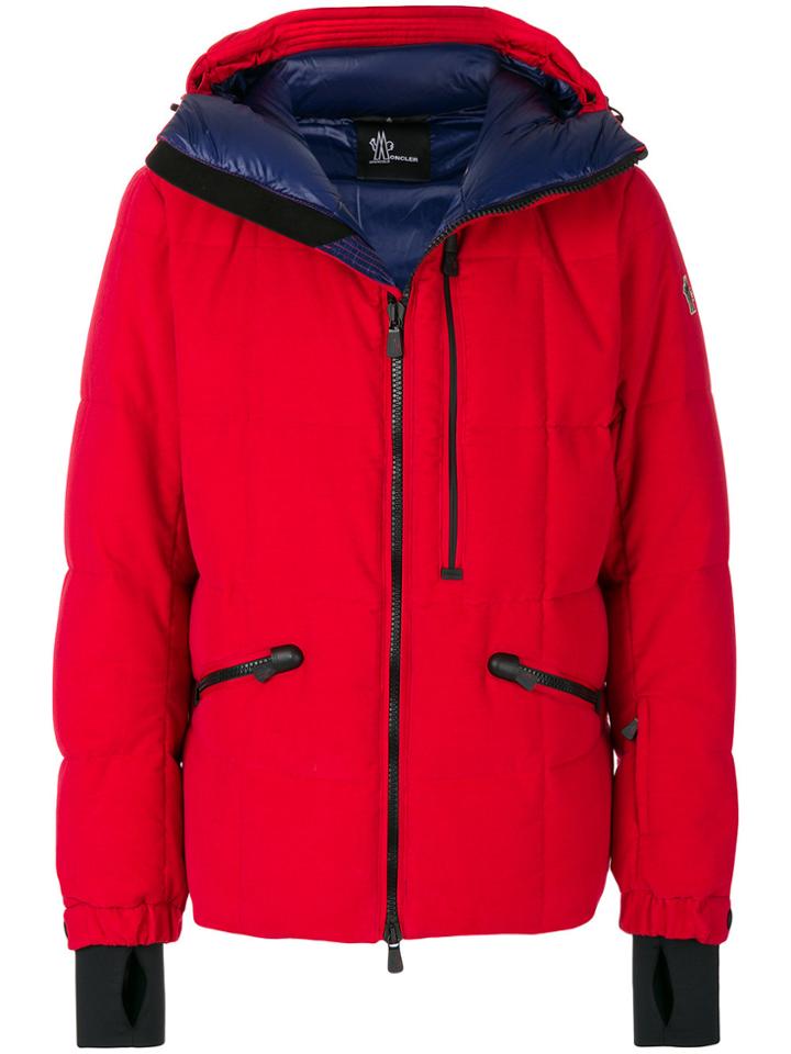 Moncler Grenoble Hooded Padded Jacket - Red